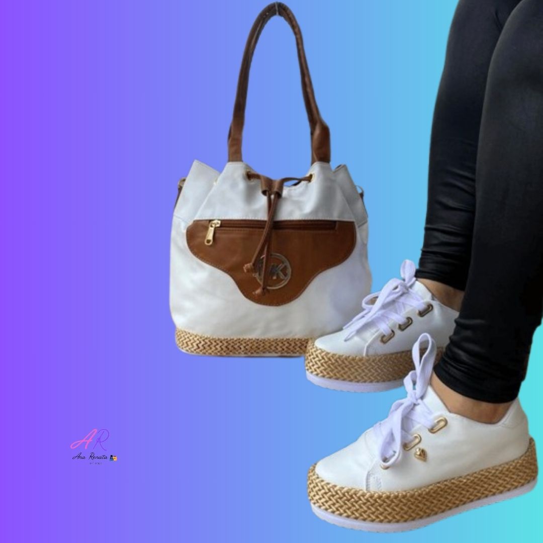Trío Yute Bolso + Billetera + Calzado