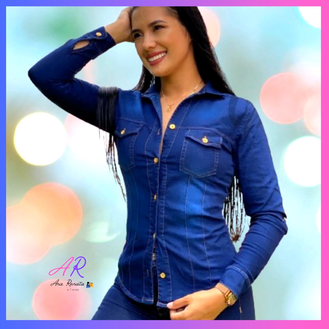 Camisa Jeans Mujer Clasica