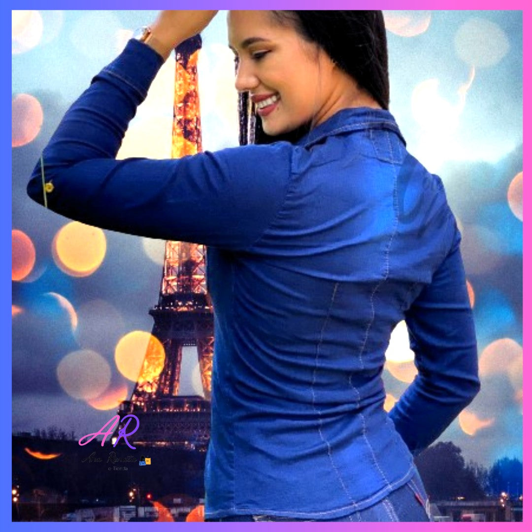 Camisa Jeans Mujer Clasica