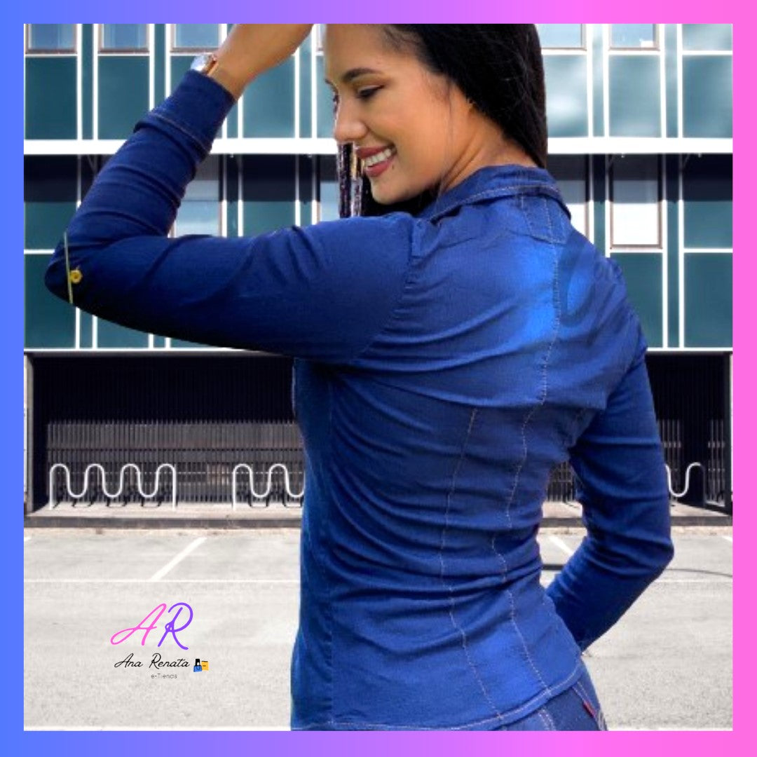 Camisa Jeans Mujer Clasica