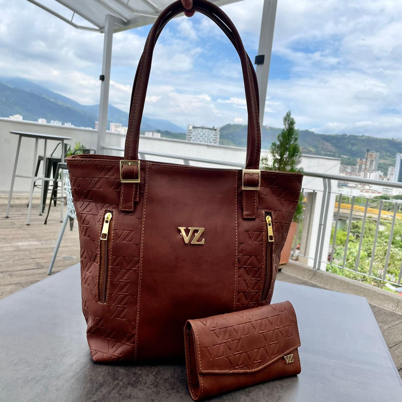 Duo Bolso de Mano + Billetera en Cuero