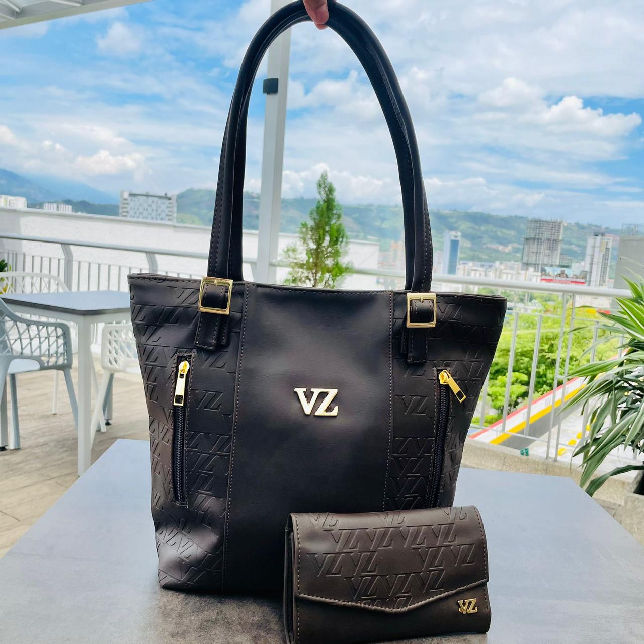 Duo Bolso de Mano + Billetera en Cuero